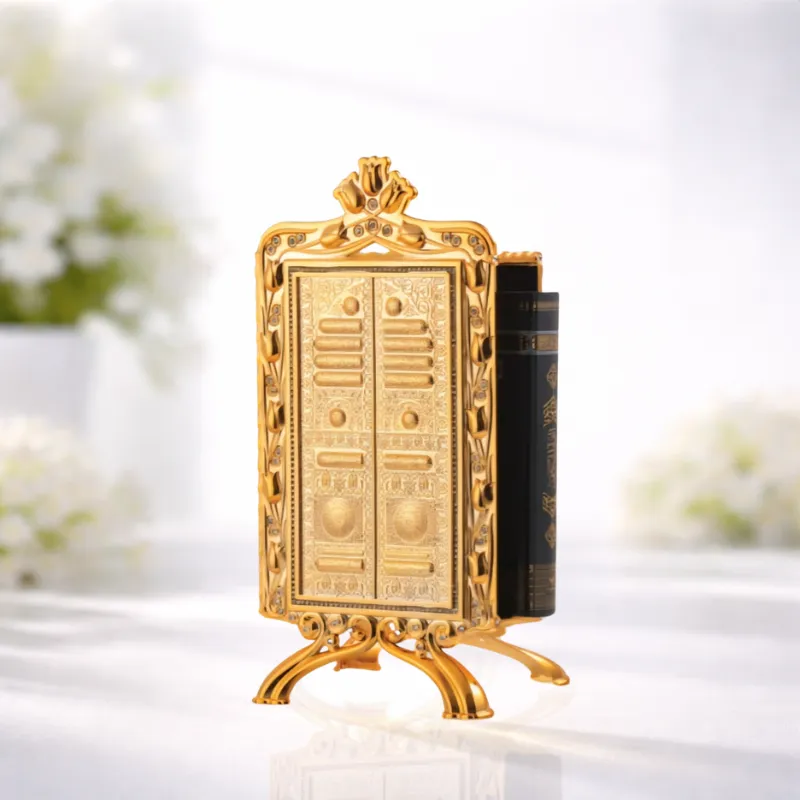 Gold - Standing Kaaba Door Quran Cover